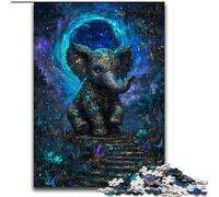 Jigsaw Puzzles for Adults 1000 Mysterious Elephant, Brain Teaser For Wall Decoration Unique Birthday And Xmas Gifts for for Age 14 (Size 50x75cm)
