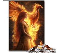 Jigsaw Puzzles for Adults 1000 Mysterious Phoenix Girl, for Ages 14 And over Each Piece Is Unique - Fun And Challenging Game for The Whole Family Good Gift (Size 26x38cm)