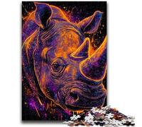 Jigsaw Puzzles for Adults 1000 Mysterious Rhino Adult Jigsaw,for Educational Game Challenge Toy Birthday Present, Gifts, Wall Art (50x75cm)