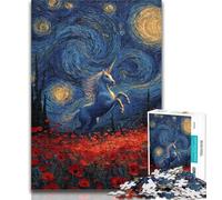 Jigsaw Puzzles for Adults 1000 Mysterious Unicorn Adult Jigsaw,Fun Games Every Piece Is Unique - Challenging Family Fun Game 26x38cm