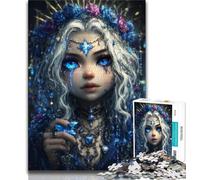 Jigsaw Puzzles for Adults 1000 Mystical Spirit Girl Puzzles for Adults,Stress Reliever Difficult Challenge Suitable for Desktop Decoration (size 75x50cm)