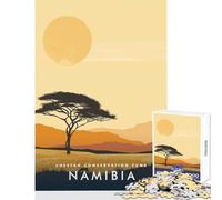 Jigsaw Puzzles for Adults 1000 Namibia Cheetah Conservation Puzzle For Teenagers Stress Reliever Every Piece Is Unique - for Is Ideal As A Gifts (38x52cm)