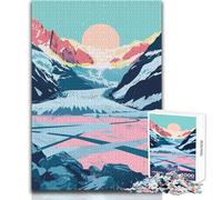 Jigsaw Puzzles for Adults 1000 Nature Art Alaska Glacier Educational Games Difficult Challenge Educational Toy Size 50x75cm