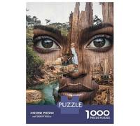 Jigsaw Puzzles for Adults 1000 Nature's Face Artistic Fusion Jigsaw for Adults Relaxing Games Pattern Assembly Gifts for Friends And Family 38x26cm/1000pcs