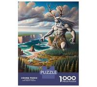 Jigsaw Puzzles for Adults 1000 Nature's Guardian The Majestic Forest Spirit Jigsaw for Adults Relaxing Games Presents for Women Challenging To Complete 38x26cm/1000pcs