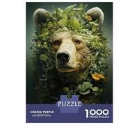 Jigsaw Puzzles for Adults 1000 Nature's Majesty The Bear in Bloom Jigsaws for Adults Relaxing Games Stress Reliever Challenging To Complete 38x26cm/1000pcs