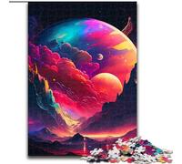 Jigsaw Puzzles for Adults 1000 Neon Alien Landscape Wooden Jigsaw Puzzles for Adults size 50x75cm Ideal DIY Decor & Brain Teaser Gift
