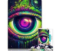 Jigsaw Puzzles for Adults 1000 Neon Coloured Eyes Teenager Puzzles,family Fun Games Is Ideal As A Gift for The Whole Family (size 38x26cm)