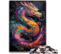 Jigsaw Puzzles for Adults 1000 Neon Dragon Teenager Jigsaw,Family Activity Fun at Home Activities, Birthday Present,Travel Gifts (26x38cm)