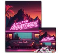 Jigsaw Puzzles for Adults 1000 Neon Retro Landscape Puzzles for Adults for Home Decor, Ideal Christmas & New Year Gift for Teenagers 50x75CM/19.68x29.52inch