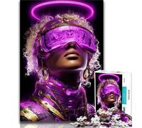 Jigsaw Puzzles for Adults 1000 Neon Warriors,Help The Brain Exercise Addictive Toys to Cultivate Patience Artists Collection,Fine Art (75x50cm)