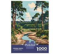 Jigsaw Puzzles for Adults 1000 New Forest England Vintage Adult Jigsaw Puzzle Hands-on Game Precision Cutting Gifts for Friends And Family 52x38cm/1000pcs