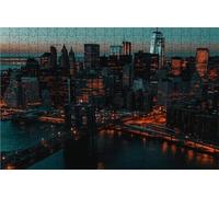 Jigsaw Puzzles for Adults 1000 New York 1000 Piece Jigsaw Puzzles for Adults, Challenging Puzzle Educational Game for The Whole for Women Gifts for Men Room Decor Night View 30x20 Inch RXPT-3048