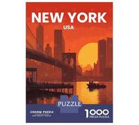 Jigsaw Puzzles for Adults 1000 New York Cityscape at Sunset Jigsaw for Adults Relaxing Games Pattern Assembly Gifts for Friends And Family 52x38cm/1000pcs