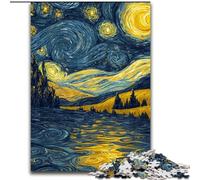 Jigsaw Puzzles for Adults 1000 Night Sky Van Gogh, Brain Teaser For Wall Decoration Unique Birthday And Xmas Gifts for for Age 14 (Size 50x75cm)