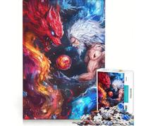 Jigsaw Puzzles for Adults 1000 Nine-Tailed Fox And Ice Jutsu Family Game Improve Memory Deal As Gifts for The Whole Family 38x26cm