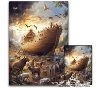 Jigsaw Puzzles for Adults 1000 Noah's Ark Cardboard Jigsaw Puzzles Decompressing Intellectual Educational Toy Good Gift for Adults Teenagers 26X38CM