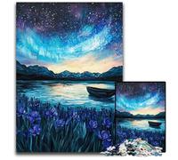 Jigsaw Puzzles for Adults 1000 Northern Lights Wooden Jigsaw Puzzles Decompressing Intellectual Educational Toy Good Gift for Adults Teenagers 50X75CM