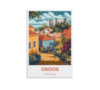 Jigsaw Puzzles for Adults 1000 Obidos Portugal 1000 Piece Jigsaw Puzzle For Adults - Challenging Puzzle Perfect for Game Nights 38x52cm