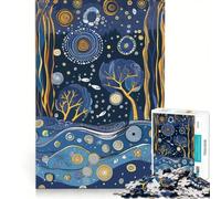 Jigsaw Puzzles for Adults 1000 Ocean Gustav Klimt Style Brain Teaser Game Parent-child Interaction Enhance Love between Couples 50x75cm
