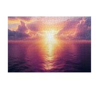 Jigsaw Puzzles for Adults 1000, Ocean Jigsaws 1000 Pieces for Adults, Impossible Wooden Sunset Jigsaw Puzzle for The Whole, Classic Challenging Puzzle Game for Decompression, Gifts for Women -2089