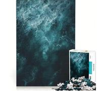 Jigsaw Puzzles for Adults 1000 Ocean Waves Aerial View Brain Teaser Game Parent-child Interaction Enhance Love between Couples 38x26cm