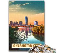 Jigsaw Puzzles for Adults 1000 Oklahoma City Puzzles,Challenging Game Gifts for Is Ideal As A Gift for The Whole Family (26x38cm)