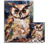 Jigsaw Puzzles for Adults 1000 Owl Torn Paper PortraitWooden Jigsaw Puzzles for Adults Interactive Family Game Brain Challenge Educational Toy 1000 PCS(75x50cm)