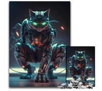 Jigsaw Puzzles for Adults 1000 P Predatorpaws Ninja Cat Difficult Puzzles for Adults for Teenagers Couples And Friends for Birthdays Christmas 1000 PCS(38x26cm)