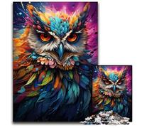 Jigsaw Puzzles for Adults 1000 Painting Color Animal Owl Jigsaw Puzzles for Adults Interactive Family Game Ideal Family Activity Game 1000 PCS(75x50cm)