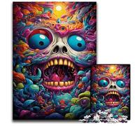 Jigsaw Puzzles for Adults 1000 Painting of Colorful Skulls Jigsaw Puzzles for Adults Interactive Family Game Ideal Family Activity Game 1000 PCS(38x26cm)