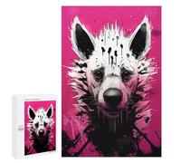 Jigsaw Puzzles for Adults 1000 PCS Abstract Hyena Portrait Puzzle for Adults Relax Games Difficult Hard Gifts for Friends And Family 1000 PCS