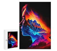 Jigsaw Puzzles for Adults 1000 PCS Abstract Mountain Profile Artwork Jigsaw Puzzle Family Game But Fun And Humorous Birthday Present, Gifts, 1000 PCS