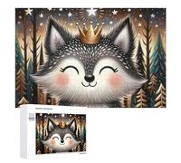 Jigsaw Puzzles for Adults 1000 PCS Adorable Whimsical Wolf Puzzle for Adults Hands-on Game Wall Decoration Fun Activities at Home 1000 PCS