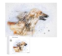 Jigsaw Puzzles for Adults 1000 PCS Afghan Hound Watercolor Jigsaws for Adults Toy Wall Decor Perfect Decoration Challenging To Complete 1000 PCS
