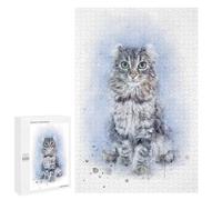 Jigsaw Puzzles for Adults 1000 PCS American Curl Cat Art Puzzle for Adults Hands-on Game Wall Decoration Fun Activities at Home 1000 PCS