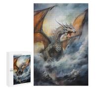 Jigsaw Puzzles for Adults 1000 PCS Angry Dragon Adult Puzzles Brain Teaser Game Presents for Women Gifts for Friends And Family 1000 PCS