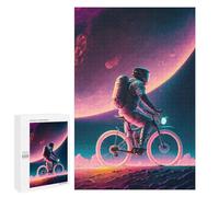 Jigsaw Puzzles for Adults 1000 PCS Astronaut Cycling in Space -2 Jigsaw Puzzle Family Game But Fun And Humorous Birthday Present, Gifts, 1000 PCS