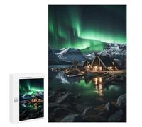 Jigsaw Puzzles for Adults 1000 PCS Aurora Borealis over Lake Puzzle for Adults Relax Games Difficult Hard Gifts for Friends And Family 1000 PCS