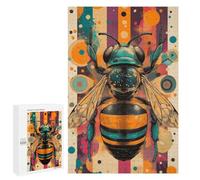 Jigsaw Puzzles for Adults 1000 PCS Bee Abstract Art Vibrant Bee Adult Jigsaw Puzzle Relax Games Wall Decoration Gifts for Friends And Family 1000 PCS