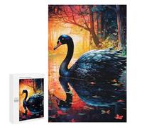 Jigsaw Puzzles for Adults 1000 PCS Black Swan Reflections in Autumn Jigsaw Relaxing Games Analysis And Logic Unique Birthday And Xmas Gifts 1000 PCS