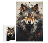 Jigsaw Puzzles for Adults 1000 PCS Boho Wolf Portrait Adult Puzzles Family Games Home Decoration Gifts for Friends And Family 1000 PCS