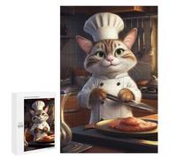 Jigsaw Puzzles for Adults 1000 PCS Cat Chef Cooking Bake Adult Jigsaw Puzzle Family Game Presents for Women Birthday Present, Gifts, 1000 PCS