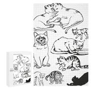 Jigsaw Puzzles for Adults 1000 PCS Cat Lovers in Minimalist Jigsaws for Adults Relax Games Presents for Women Gifts for Friends And Family 1000 PCS