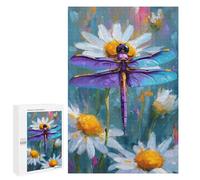 Jigsaw Puzzles for Adults 1000 PCS Colorful Dragonfly Painting Jigsaw Puzzles for Teenagers Improve Memory Train Your Brain And Hands Stress Reduction Gifts 1000 PCS