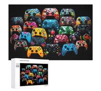 Jigsaw Puzzles for Adults 1000 PCS Colorful Gaming Controllers Collection -1 Jigsaws for Adults Fun Games Perfect Decoration Challenging To Complete 1000 PCS