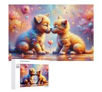 Jigsaw Puzzles for Adults 1000 PCS Colorful Kitten Romance Jigsaw Relaxing Games Analysis And Logic Unique Birthday And Xmas Gifts 1000 PCS