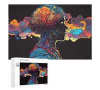 Jigsaw Puzzles for Adults 1000 PCS Colorful Mind Artistic Representation of Thought Jigsaw Relaxing Games Analysis And Logic Unique Birthday And Xmas Gifts 1000 PCS