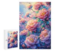 Jigsaw Puzzles for Adults 1000 PCS Colorful Peony Garden Puzzles for Teenagers Precision Cutting Difficult And Challenge Birthday And Unique Gifts 1000 PCS