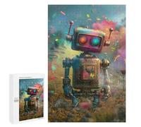 Jigsaw Puzzles for Adults 1000 PCS Colorful Robot Garden Scene Puzzles for Teenagers Precision Cutting Difficult And Challenge Birthday And Unique Gifts 1000 PCS